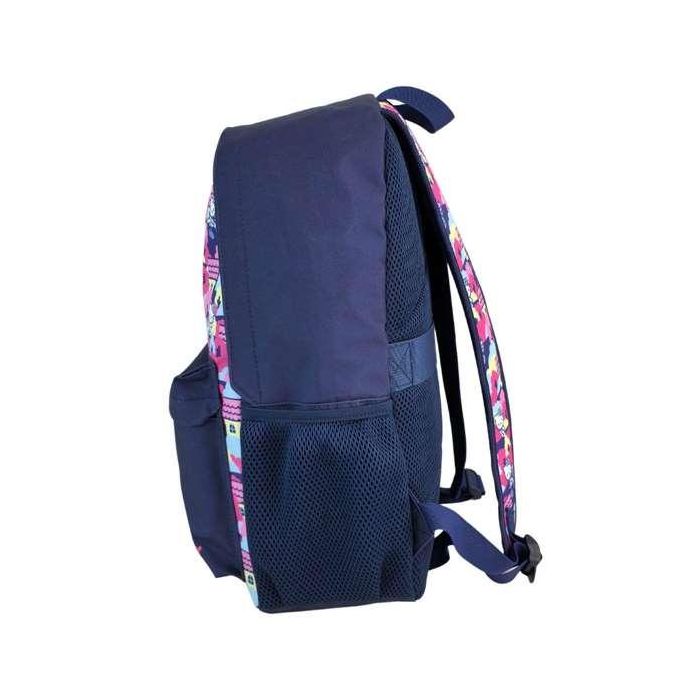 Hello kitty mochila americano adaptable a carro, espaldera acolchada. con accesorio pom-pom. 30 x 24 x 8 cm. 3