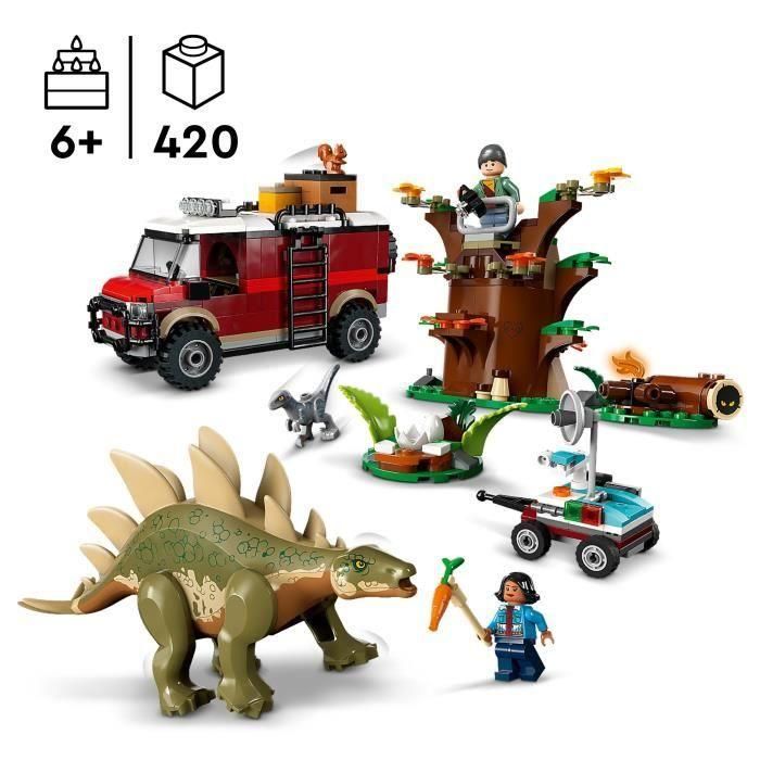 LEGO Jurassic World 76965 Misiones de Dinosaurios: Descubre el Estegosaurio, Juego Educativo 1 LEGO Jurassic World 76965 Misiones de Dinosaurios: Descubre el Estegosaurio, Juego Educativo 1