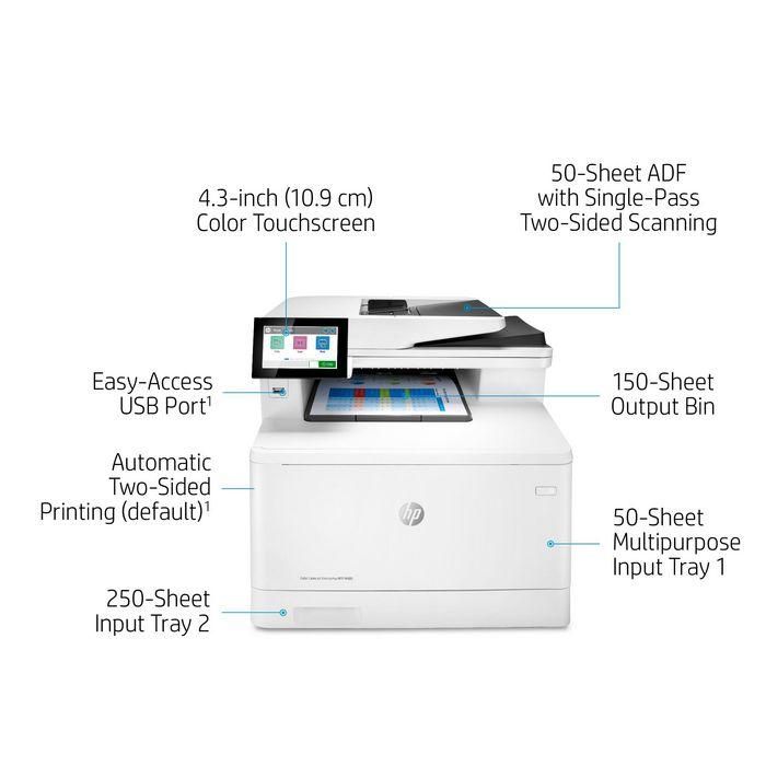 HP 3QA55A LaserJet Enterprise MFP M480f Impresora Láser Color Multifunción, Dúplex, ADF, Fax, 27 ppm, Empresa 34