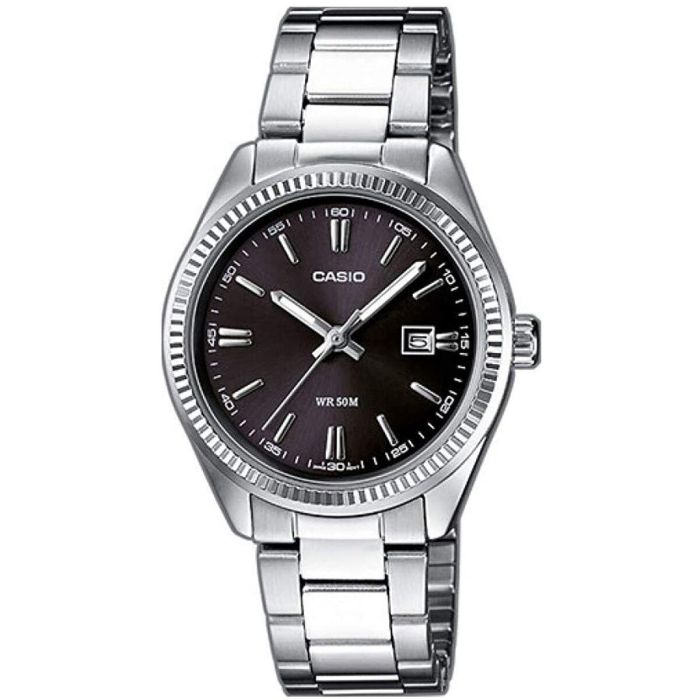 Reloj Hombre Casio MTP-1302PD-1A1VEF Plateado Multifunción Negro (Ø 39 mm)