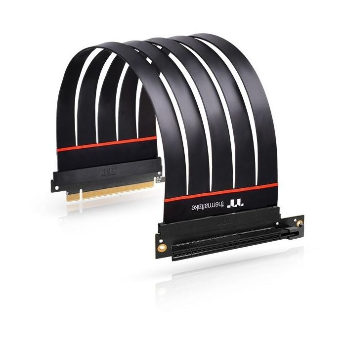 Thermaltake Extensor PCI Express 4.0 16X 30cm Macho a Hembra Ángulo 90° Negro 2 Thermaltake Extensor PCI Express 4.0 16X 30cm Macho a Hembra Ángulo 90° Negro 2
