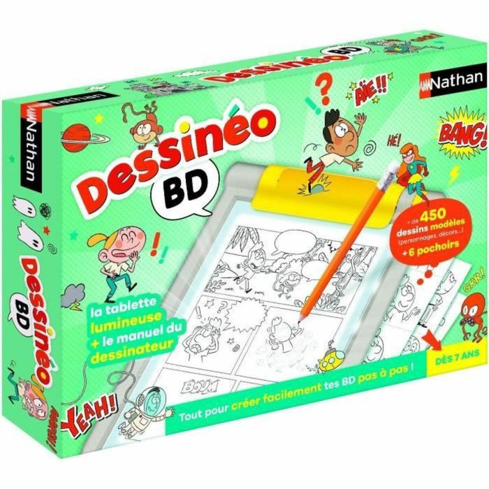 Nathan Dessineo Bd Tableta Luminosa para Aprender a Dibujar y Crear Historietas - Juego Educativo