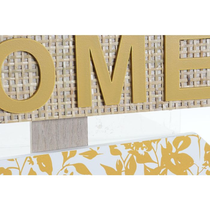 DKD Home Decor Decoración Pared Shabby Mostaza Naranja Blanco MDF 68x32x4 cm (2 Unidades) 2 DKD Home Decor Decoración Pared Shabby Mostaza Naranja Blanco MDF 68x32x4 cm (2 Unidades) 2