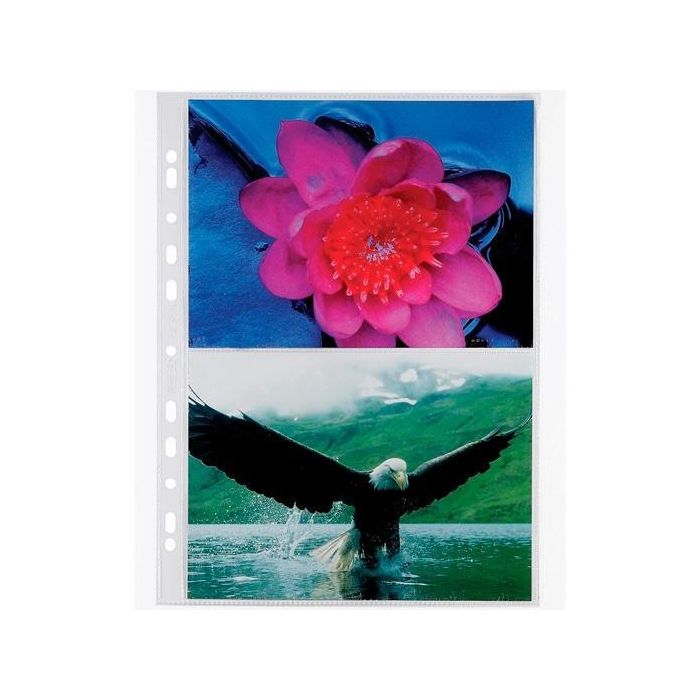 Elba Fundas Multitaladro 11 Especiales Para Fotografías Pp 140 Micras 2x21x15 cm A4 Cristal Transparente -10U-