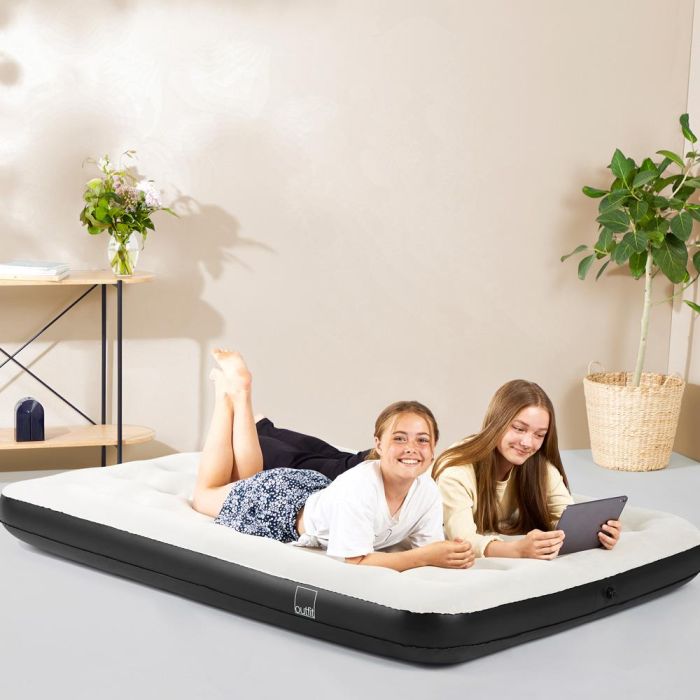 Outfit Cama de Aire Doble 191x137x22 cm Inflable para Exterior e Interior, Colchón Cómodo 1