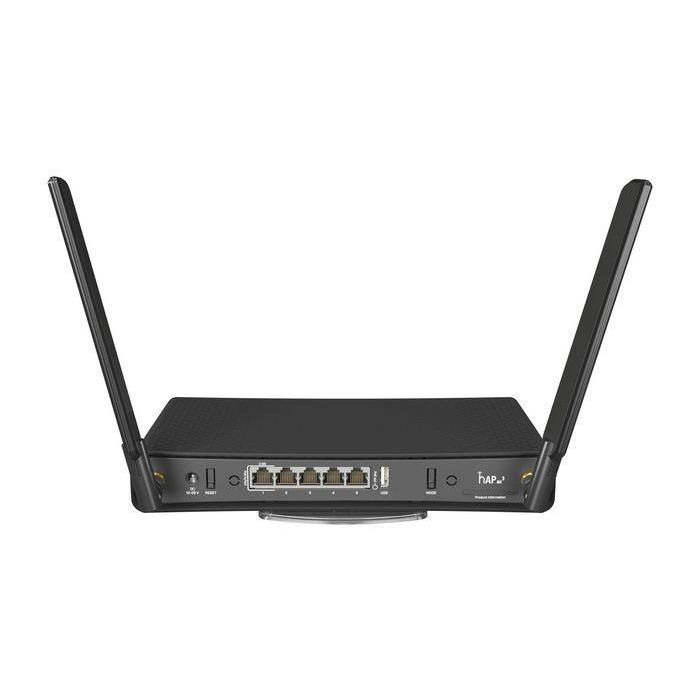 MIKROTIK hAP ax³ Router Inalámbrico Doble Banda Wi-Fi 6 Gigabit Ethernet Negro 1200 Mbit/s 1