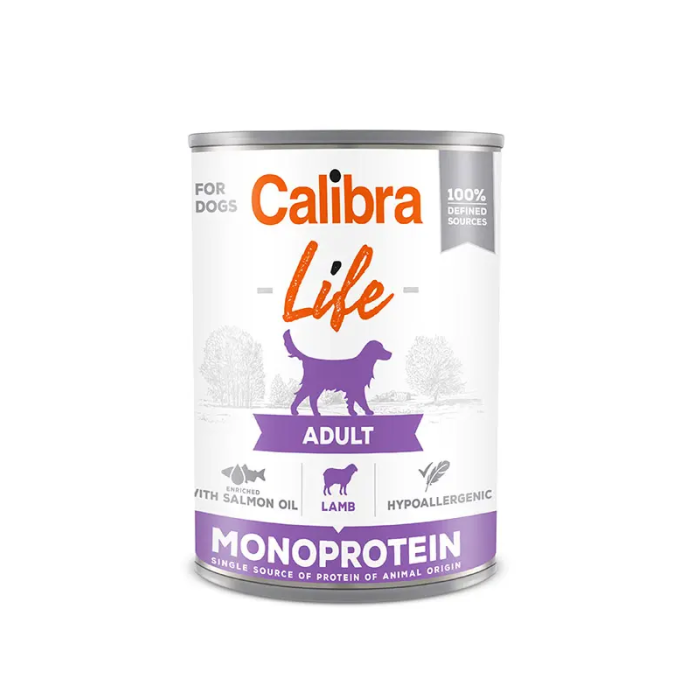 Calibra Dog Life Lata Adult Cordero 6x400 gr