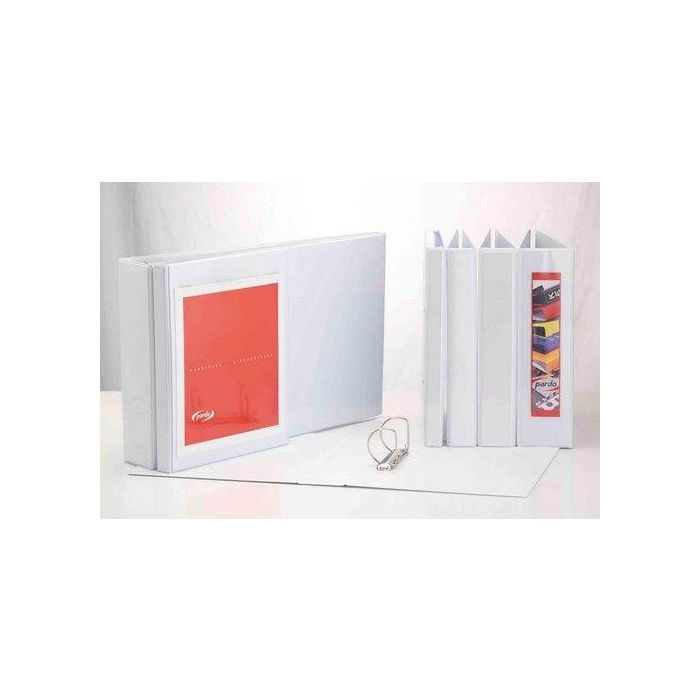 Carpeta Canguro Pardo Pvc A4 4 An.Mixtas 40Mm Blanco