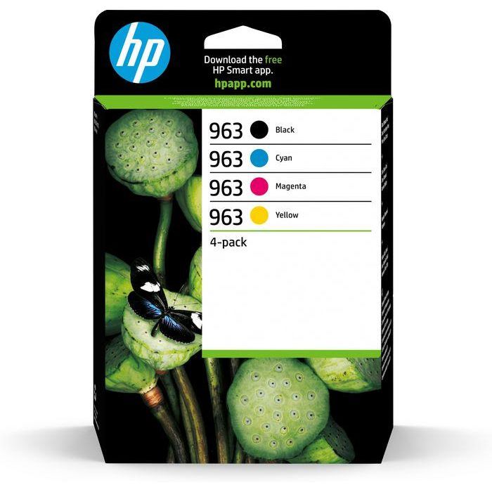 HP Tinta BK, C, M, Y para Officejet Pro 9000 Series - Nº 963 Pack De 4 HP Tinta BK, C, M, Y para Officejet Pro 9000 Series - Nº 963 Pack De 4