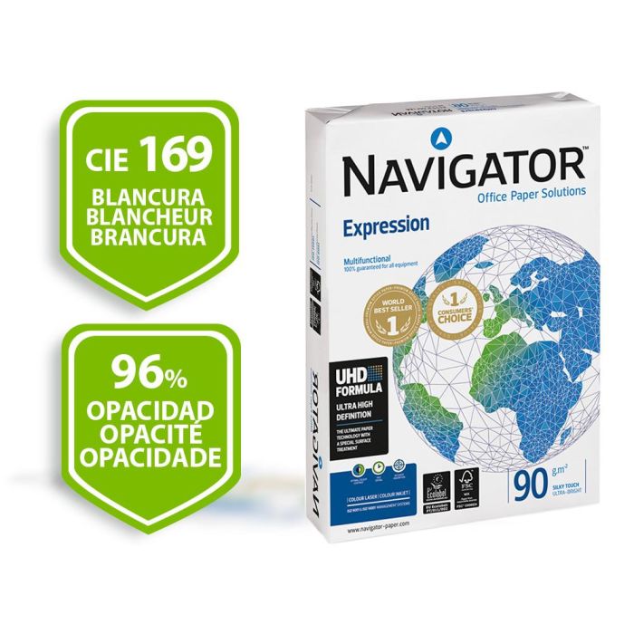 Papel Fotocopiadora Navigator Din A4 90 gramos Paquete De 500 Hojas 1