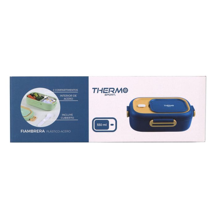 Thermosport Fiambrera Rectangular de Plástico y Acero de 550 ml (6 Unidades) 1