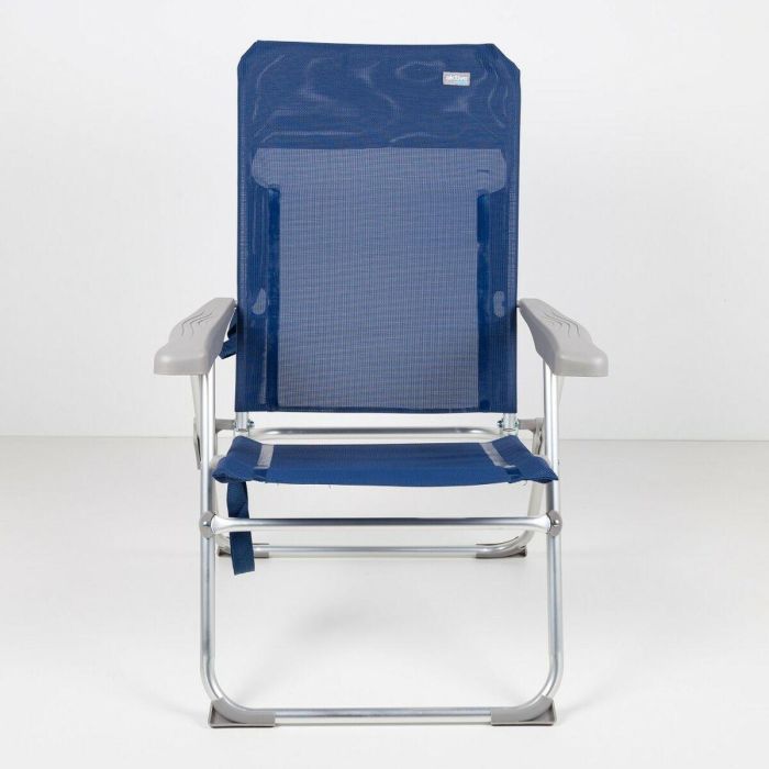 Silla de Playa Aktive Azul marino 47 x 94 x 60 cm (4 Unidades) 2