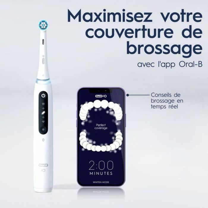 Cepillos de dientes - ORAL-B - iO5n Quite - Blanco + Estuche de viaje - Eléctrico 2 Cepillos de dientes - ORAL-B - iO5n Quite - Blanco + Estuche de viaje - Eléctrico 2