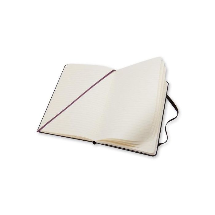 Cuaderno Moleskine Clasico Tapa Dura 9X14 192H 70Gr. Horizontal Con Goma Negra 1