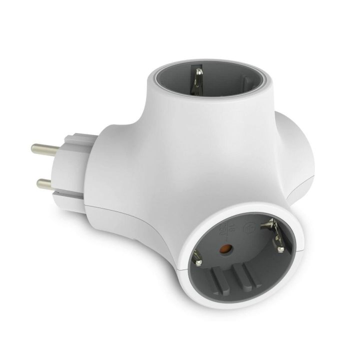 Regleta Enchufes 3 Tomas sin Interruptor KSIX MOLECULE Blanco 1 Regleta Enchufes 3 Tomas sin Interruptor KSIX MOLECULE Blanco 1