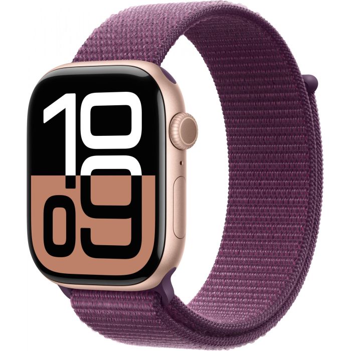 Apple Watch Series 10 GPS 46mm Rose Gold Aluminium Case with Plum Sport Loop 0 Apple Watch Series 10 GPS 46mm Rose Gold Aluminium Case with Plum Sport Loop 0