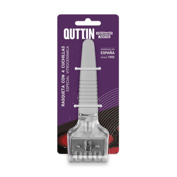 Rasqueta para vitrocerámica con cuchillas - 4 piezas - Quttin (24 Unidades) 4 Rasqueta para vitrocerámica con cuchillas - 4 piezas - Quttin (24 Unidades) 4