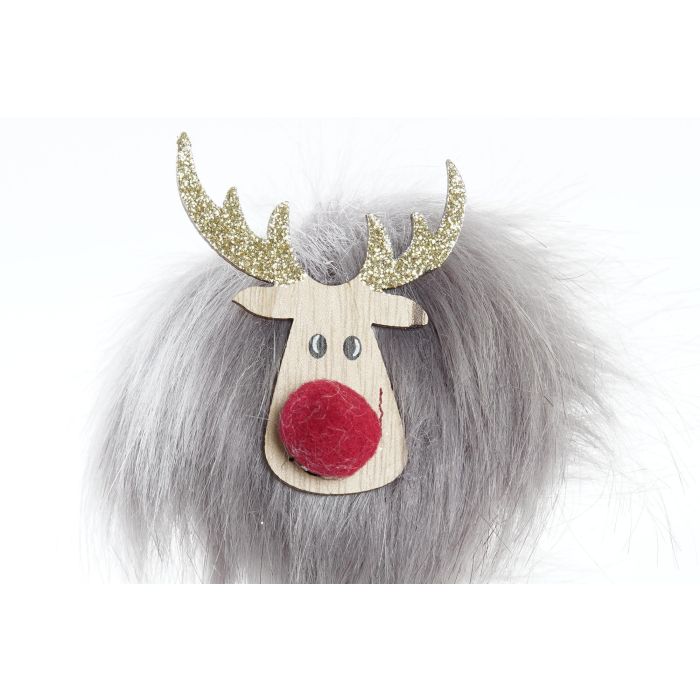 DKD Home Decor Figura de Navidad Alpina Reno de Poliester Gris y Blanco, Medidas 5x16x7 cm - Pack de 2 Unidades para Decoración Hogar 1 DKD Home Decor Figura de Navidad Alpina Reno de Poliester Gris y Blanco, Medidas 5x16x7 cm - Pack de 2 Unidades para Decoración Hogar 1
