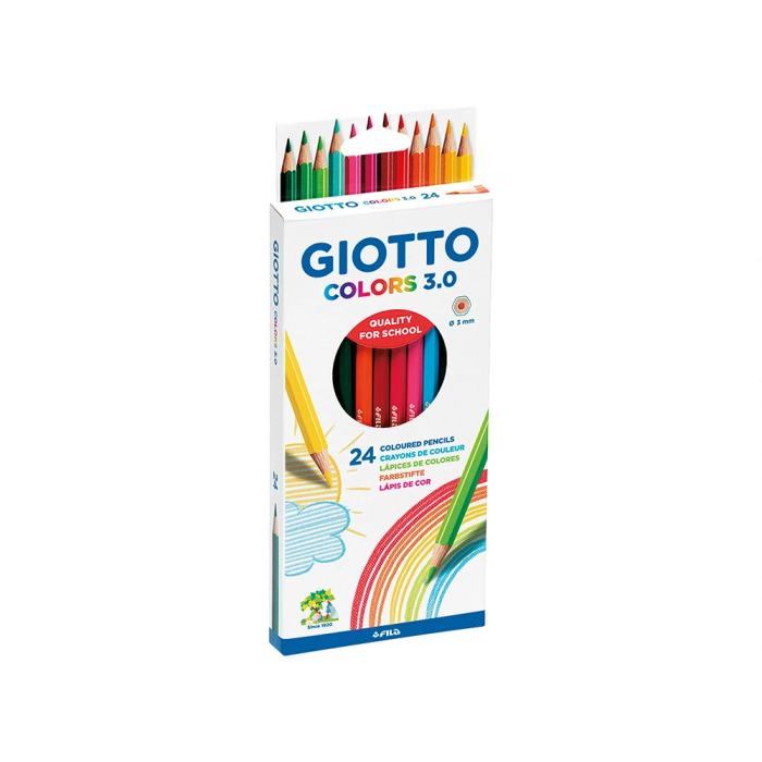 Giotto Lapices de Colores 3.0 Mina 3mm Caja de 24 Colores Surtidos 4