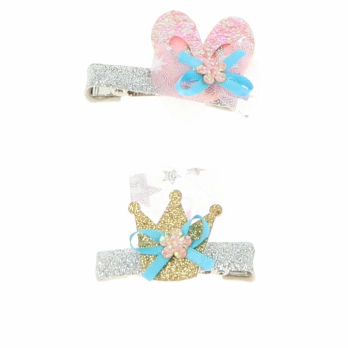 Inca Pinzas de Pelo para Niñas Lote 2 piezas. Accesorios para el cabello con Zapatitos y Corona, Brillantina, en Caja de Regalo. Inca Pinzas de Pelo para Niñas Lote 2 piezas. Accesorios para el cabello con Zapatitos y Corona, Brillantina, en Caja de Regalo.