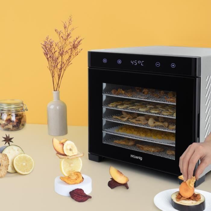 Deshidratador de alimentos - HKoeNIG - DSY900 - Temporizador - Temperatura variable - Potencia 650 W 5 Deshidratador de alimentos - HKoeNIG - DSY900 - Temporizador - Temperatura variable - Potencia 650 W 5