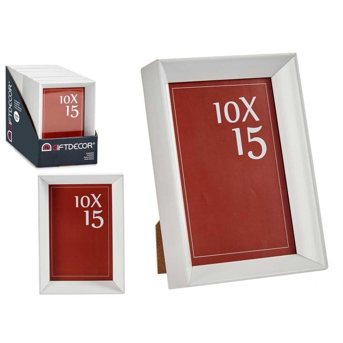 Portafoto Plastico Moldura Blanco 10X15Cm Giftdecor (24 Unidades) Portafoto Plastico Moldura Blanco 10X15Cm Giftdecor (24 Unidades)