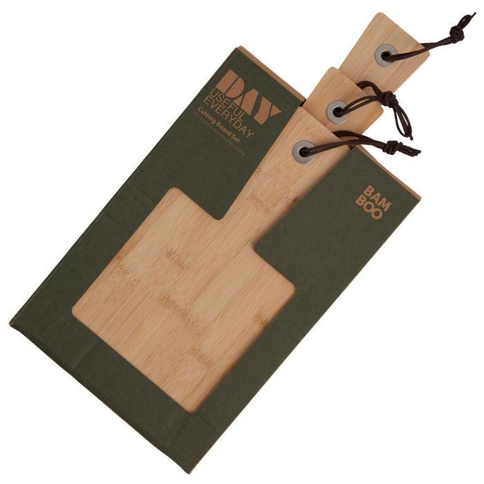 Day Juego de 3 Tablas de Cortar y Servir con Cuerda. Pequeña: 14.8x19.3x1.3 cm, Mediana: 33x17x1.3 cm, Grande: 39.8x19x1.3 cm 6