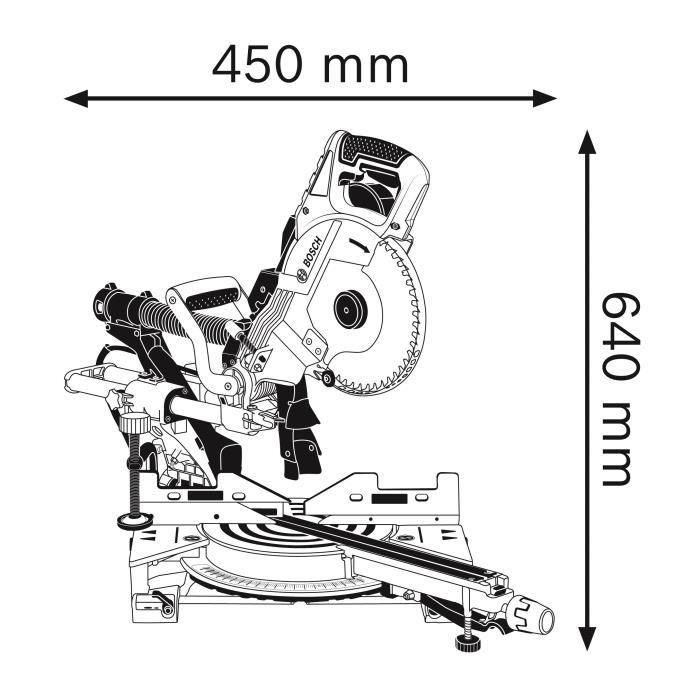 Sierra de inglete radial BOSCH PROFESIONNAL GCM 8 SDE - 261 mm - 30 mm - 1600W 5 Sierra de inglete radial BOSCH PROFESIONNAL GCM 8 SDE - 261 mm - 30 mm - 1600W 5