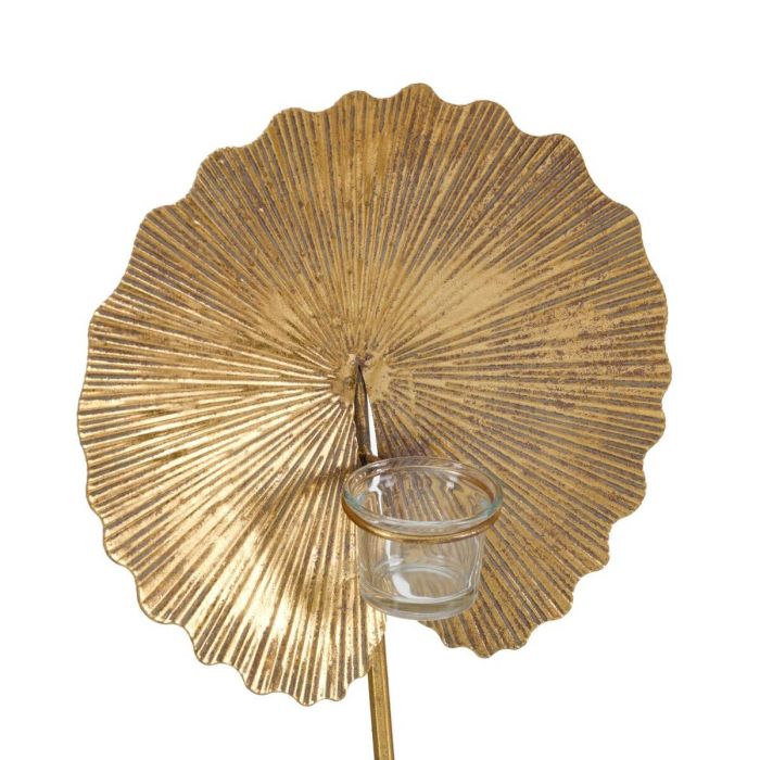 Portavelas 25 x 14 x 42 cm Dorado Metal 2 Portavelas 25 x 14 x 42 cm Dorado Metal 2