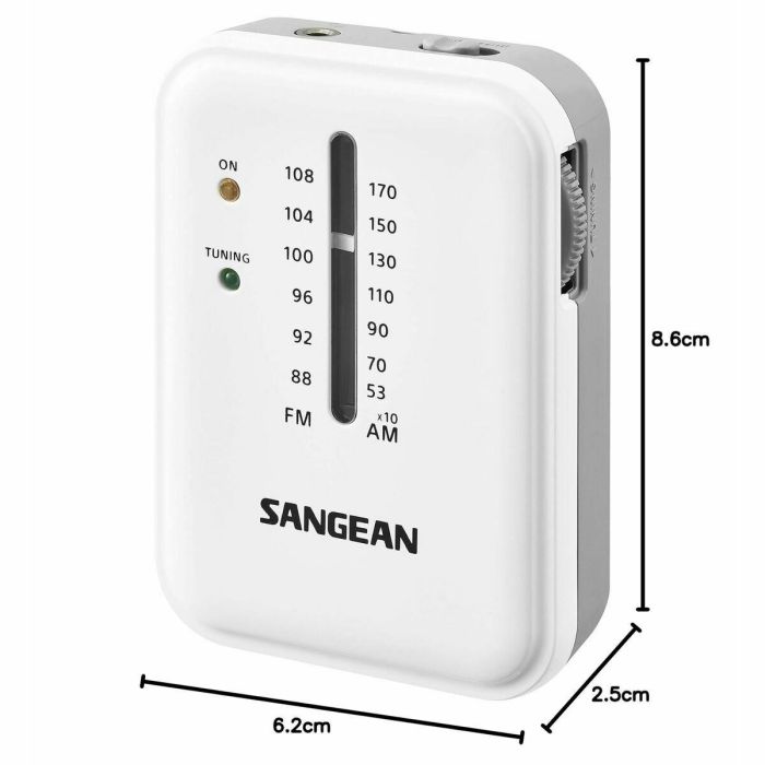 Radio Portátil Sangean SR-32 Blanco AM/FM 3 Radio Portátil Sangean SR-32 Blanco AM/FM 3
