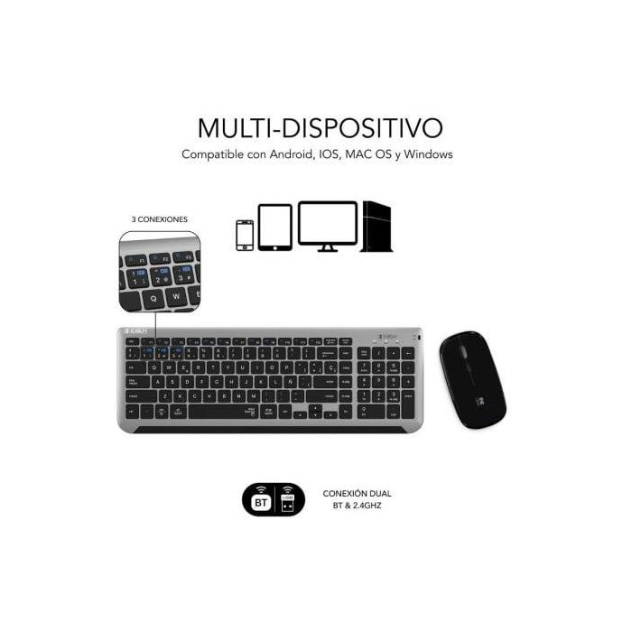 SUBBLIM Combo Dual Prestige Extendido Gris/Negro 2