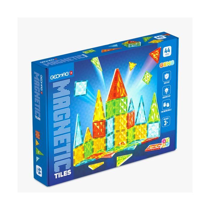 Fichas magnéticas - GEOMAG - Fichas Gemas 4102 - 44 piezas - Formas geométricas - Efecto cristal Fichas magnéticas - GEOMAG - Fichas Gemas 4102 - 44 piezas - Formas geométricas - Efecto cristal