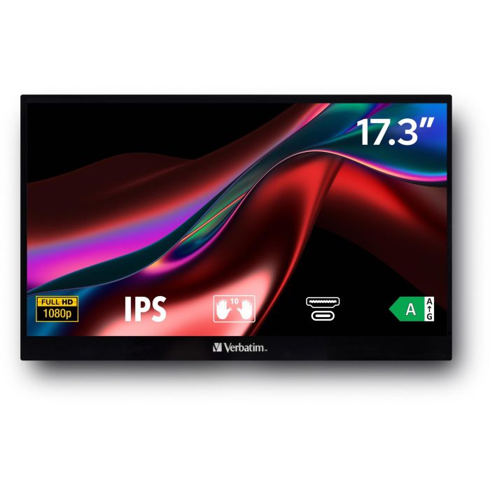 Verbatim PMT-17 (49593) Monitor Portátil Táctil 17.3" Full HD 1080p IPS con USB-C y HDMI para PC/Mac/Móvil 4
