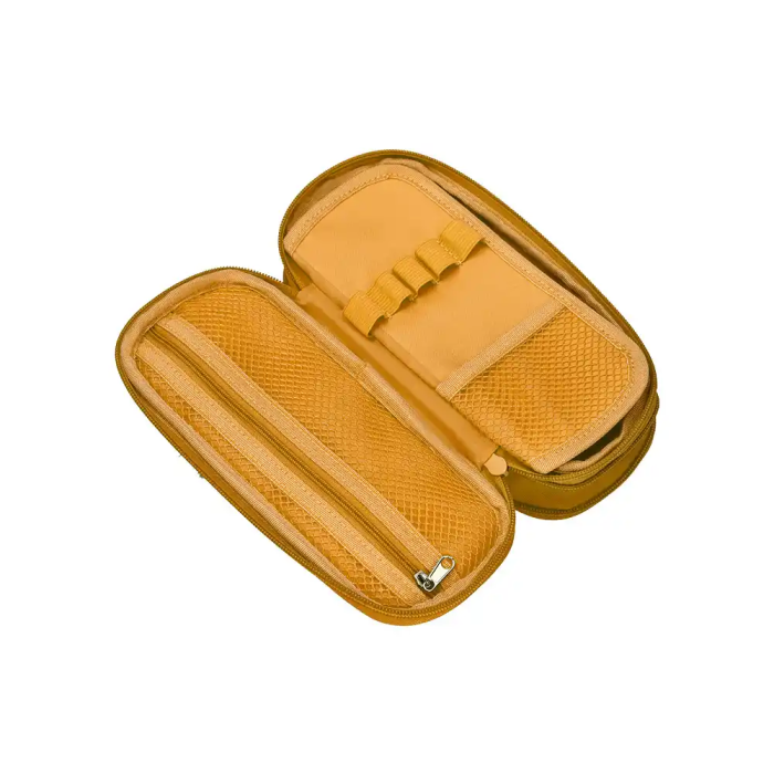 Liderpapel Estuche Portatodo Color Pop con Compartimento Extensible, 2 Cremalleras, Amarillo, 230x60 mm 5