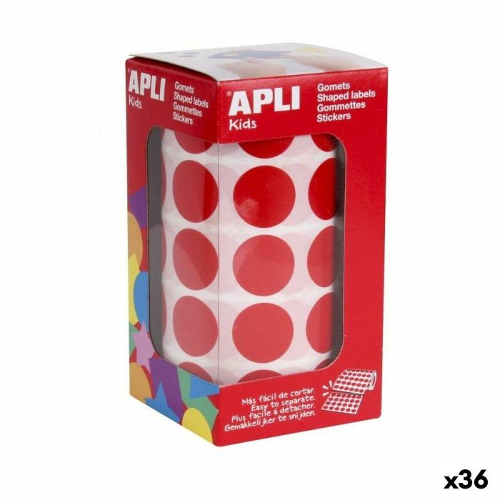 Pegatinas Apli Gomets Rojo Redondo (36 Unidades) 0 Pegatinas Apli Gomets Rojo Redondo (36 Unidades) 0