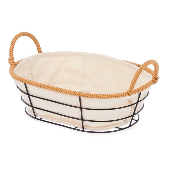 Cesta Asas Metal Ovalada Kinvara 28X14CM (24 Unidades) 1 Cesta Asas Metal Ovalada Kinvara 28X14CM (24 Unidades) 1
