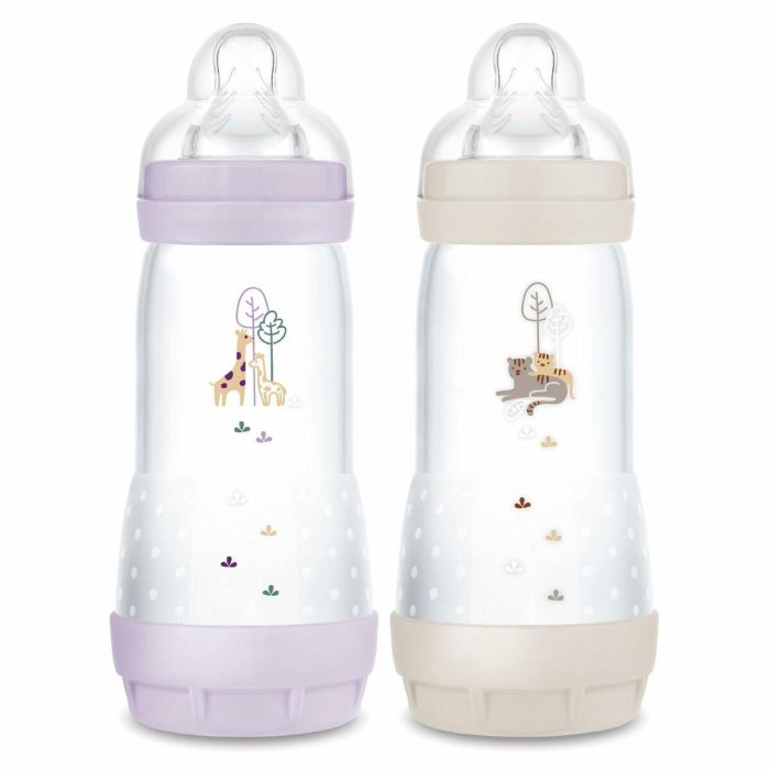 MAM MAM9001616836640 Set 2 Biberones Easy Start Anticólico 320 ml con Tetina Flow 3, Lila y Arena 0 MAM MAM9001616836640 Set 2 Biberones Easy Start Anticólico 320 ml con Tetina Flow 3, Lila y Arena 0
