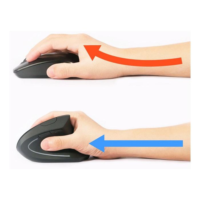 Equip Ratón Ergonómico Vertical Inalámbrico 245110 Óptico 2.4G Negro Equip Ratón Ergonómico Vertical Inalámbrico 245110 Óptico 2.4G Negro