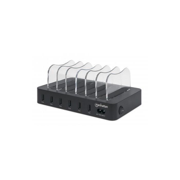 Manhattan Charging Station, 6X USB-A Ports, Outputs: 6X 2.4A,