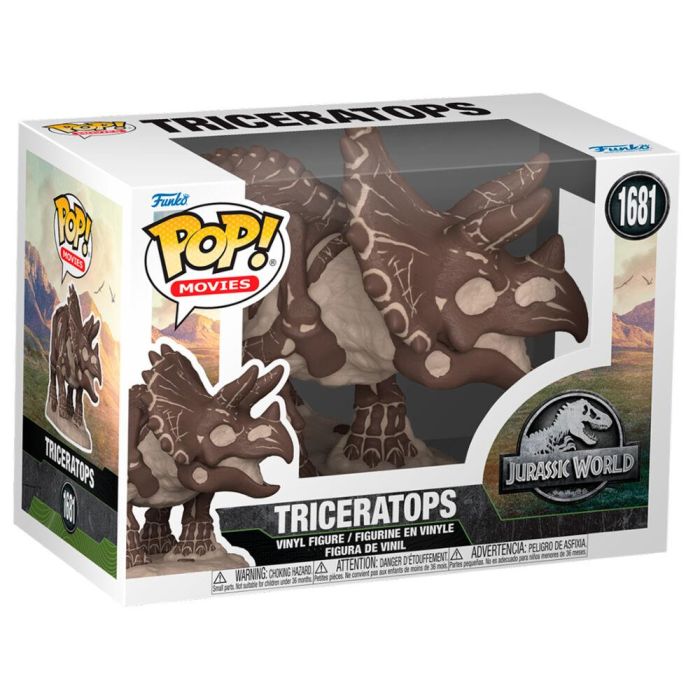 Funko 80224 Pop! Figura de Vinilo Coleccionable Triceratops Fósil de Jurassic World - Espécimen Prehistórico 9,3 cm 1