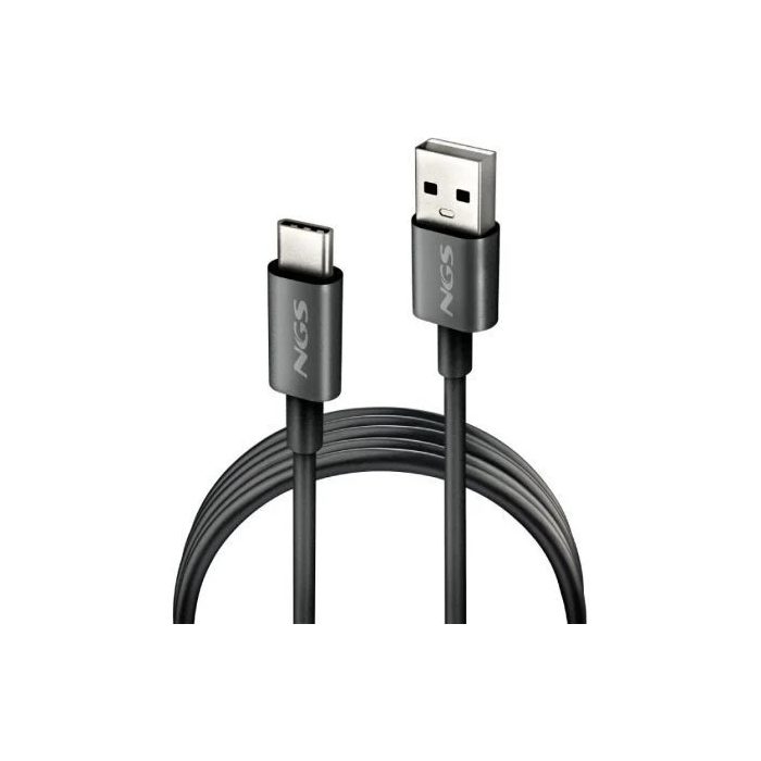 NGS Cable USB 2.0 ZYRO-AC Macho USB a Macho USB Tipo-C, Hasta 15W, 480Mbps, 1m, Negro 1