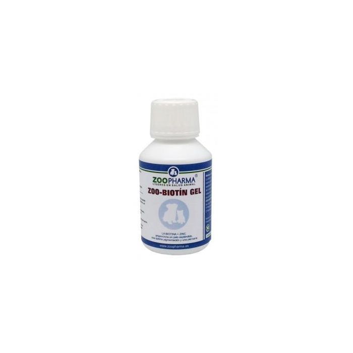Zoopharma Veterinaria Zoo-Biotin Suplemento Líquido Perros y Gatos con Biotina y Zinc para Pelo y Piel Saludables 100ml