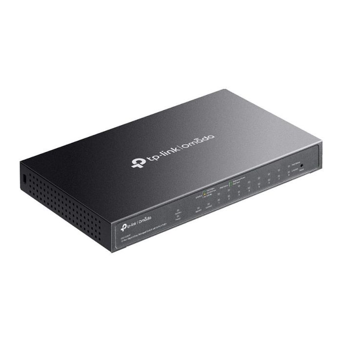 TP-Link ES210GMP Switch Gestionado Gigabit Ethernet 10 Puertos RJ-45, PoE 123W, Color Negro 3