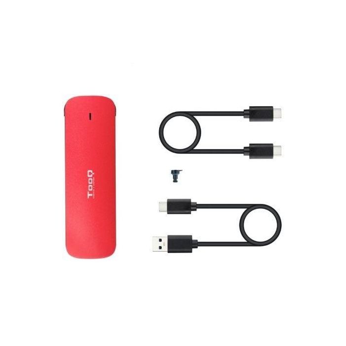 TooQ TQE-2201R Caja Externa para SSD M.2 NVMe USB-C 3.2 Gen 2 (10 Gbit/s) Aluminio Rojo Sin Tornillos Formatos 2230-2280 + 2 Cables USB-C 1 TooQ TQE-2201R Caja Externa para SSD M.2 NVMe USB-C 3.2 Gen 2 (10 Gbit/s) Aluminio Rojo Sin Tornillos Formatos 2230-2280 + 2 Cables USB-C 1