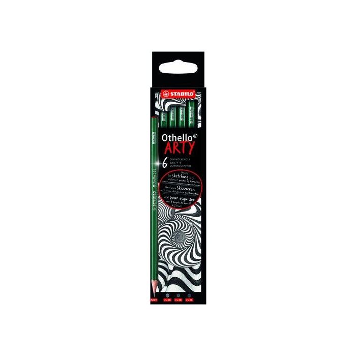 Lapiz De Grafito Stabilo Othello Arty Line Caja De 6 (2B, B, Hb, F, H, 2H) 6 unidades