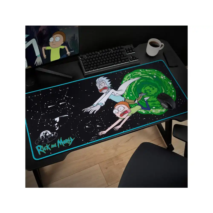 Wondee Alfombrilla de Ratón Rick y Morty XXL 900x400 mm Oficial Licenciada Dibujos Animados Anime Bordes Reforzados Goma Antideslizante Superficie Microtexturizada Precisión Óptima 2