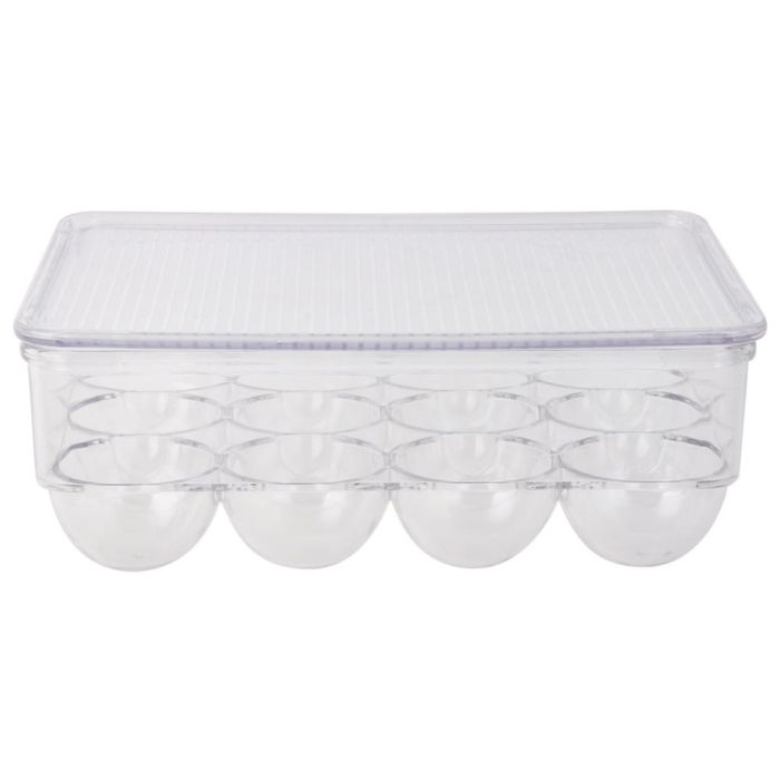 Cook Concept Huevera Nevera para 12 Huevos Transparente con Tapa 22,5x16 cm 2