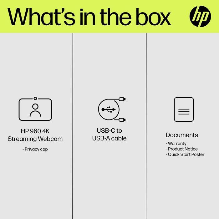 HP 960 4K Streaming Webcam 27