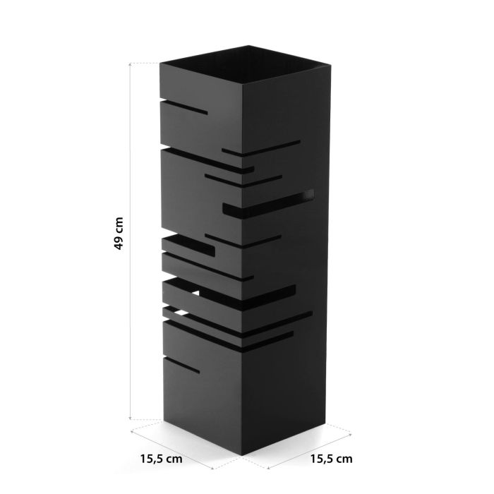 Versa Paragüero a rayas negro, 15.5x49 cm 2