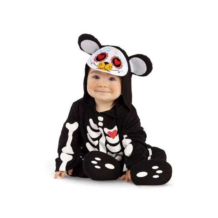 Disfraz osito día de los muertos talla 7-12 m 0 Disfraz osito día de los muertos talla 7-12 m 0